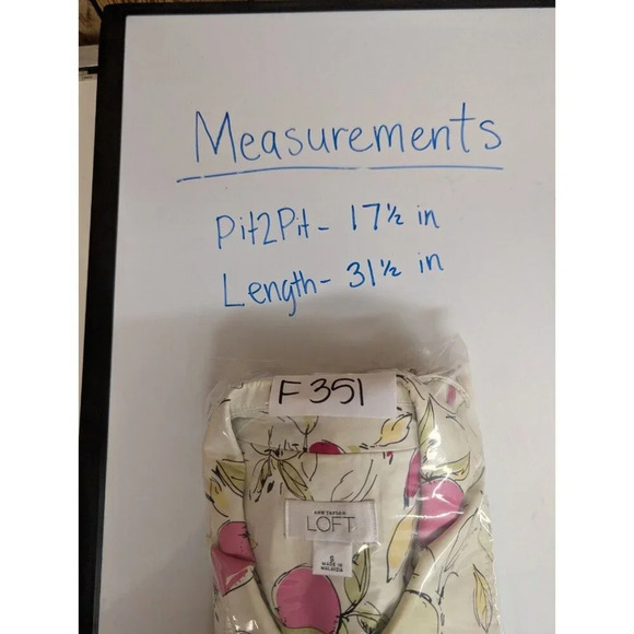 Ann Taylor LOFT Vintage Y2K S Fruit Print Apple Pear Trench Coat Jacket Cotton - Picture 13 of 13